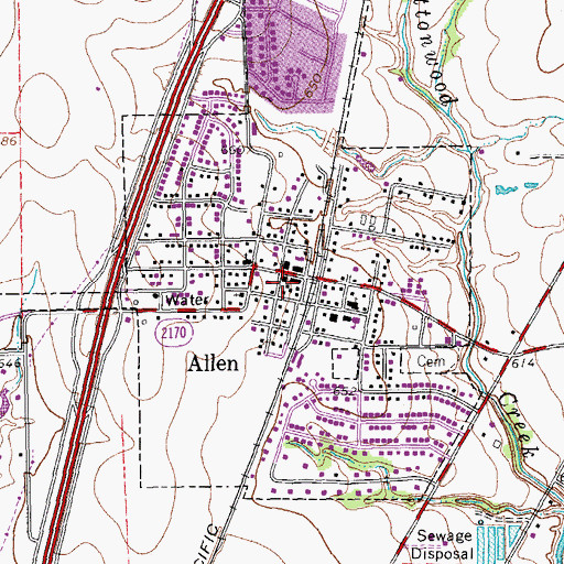 Topographic Map of All Nations Grace Fellowship Church, TX
