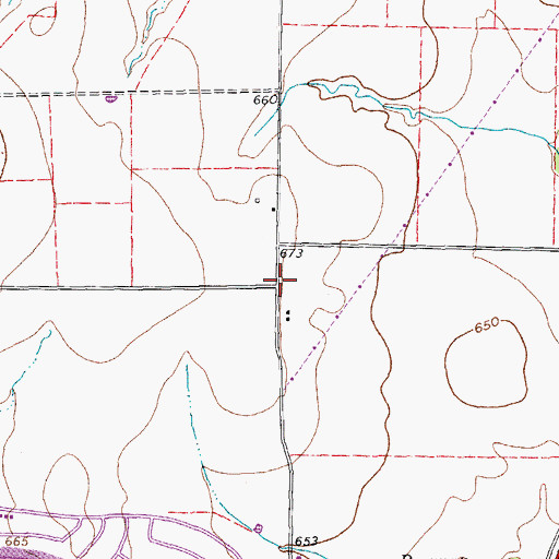 Topographic Map of Fellowship of Plano Church, TX