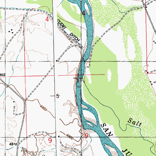 Topographic Map of Salt Creek Wash, NM