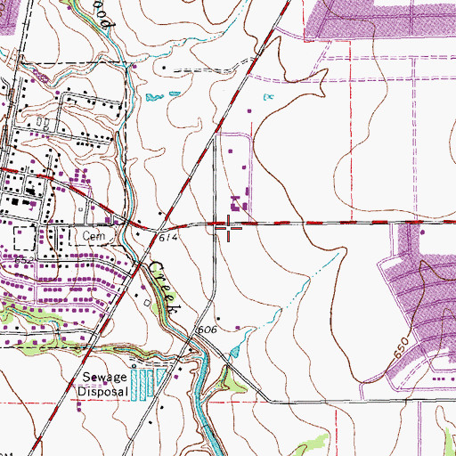 Topographic Map of Harvest Community Church, TX