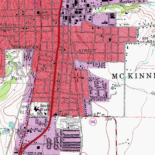 Topographic Map of Mount Pilgrim Freewill Baptist Church, TX