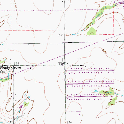 Topographic Map of Murphy Road Baptist Church, TX