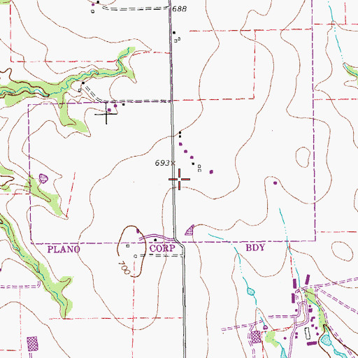 Topographic Map of Parkway Hills Baptist Church, TX