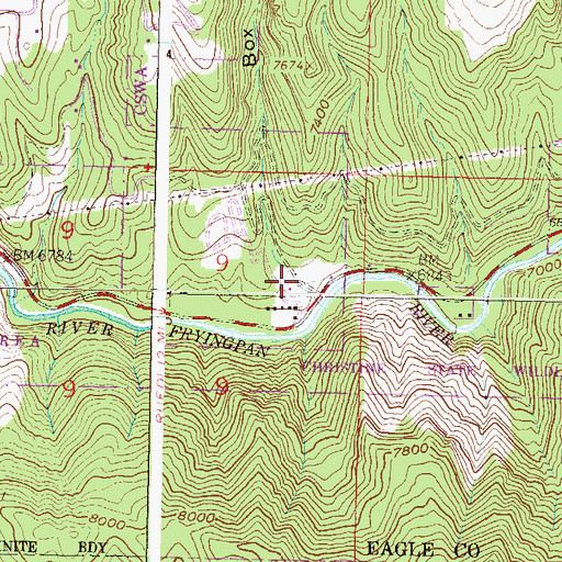 Topographic Map of Box Canyon, CO