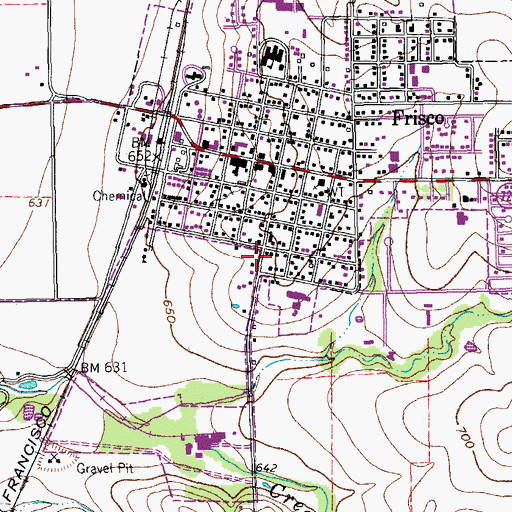 Topographic Map of Primera Iglesia Bautista Church, TX
