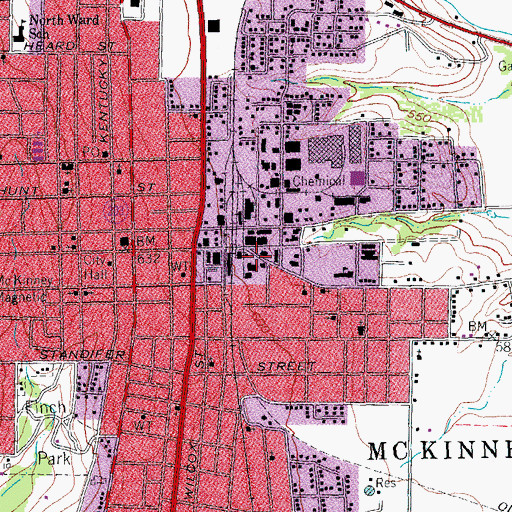 Topographic Map of Saint Paul Missionary Baptist Church, TX
