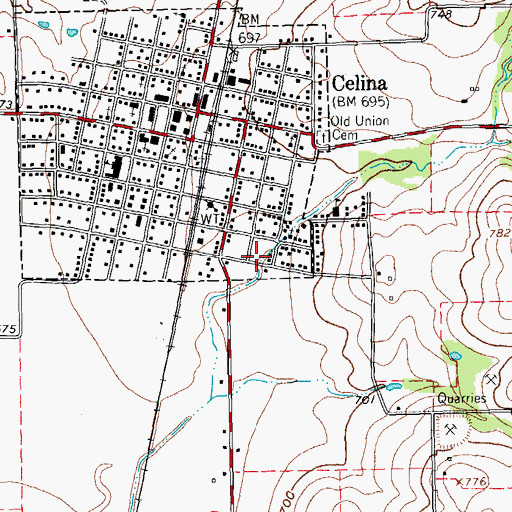 Topographic Map of Saint Phillips Baptist Church, TX