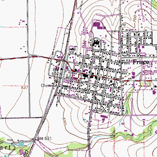Topographic Map of Saint Francis Catholic Church, TX