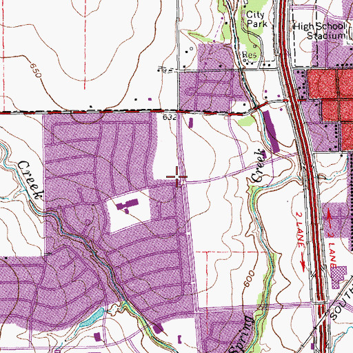 Topographic Map of Saint Marks Catholic Church, TX