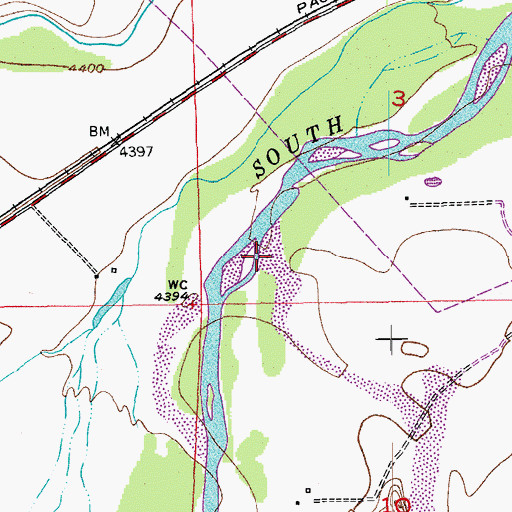 Topographic Map of Kiowa Creek, CO