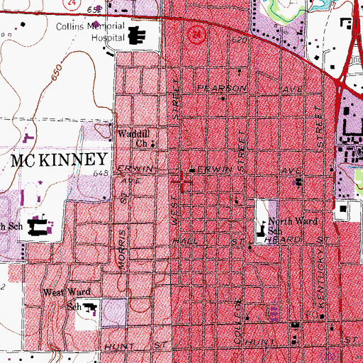 Topographic Map of Church of the Nazarene, TX