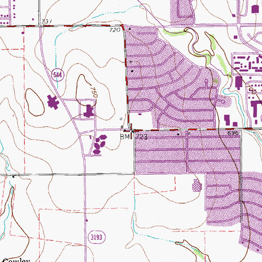 Topographic Map of Lord of Life Lutheran Church, TX