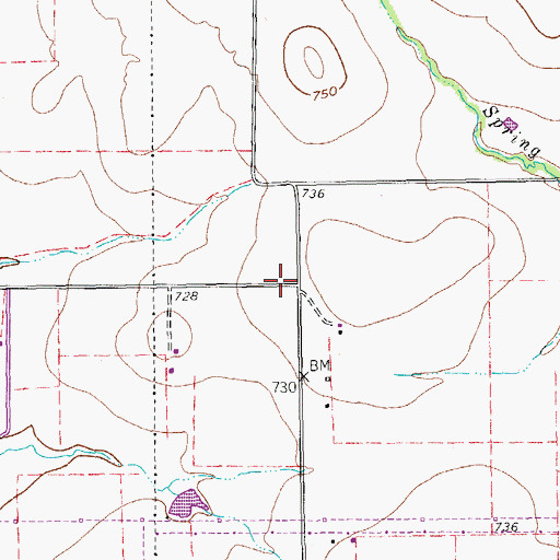 Topographic Map of Preston Meadow Lutheran Church, TX