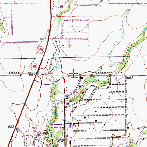 Topographic Map of Saint Matthew Evangelical Lutheran Church, TX