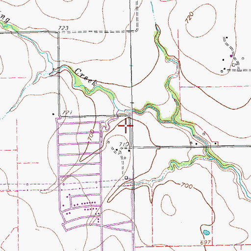 Topographic Map of Saint Paul Lutheran Church, TX
