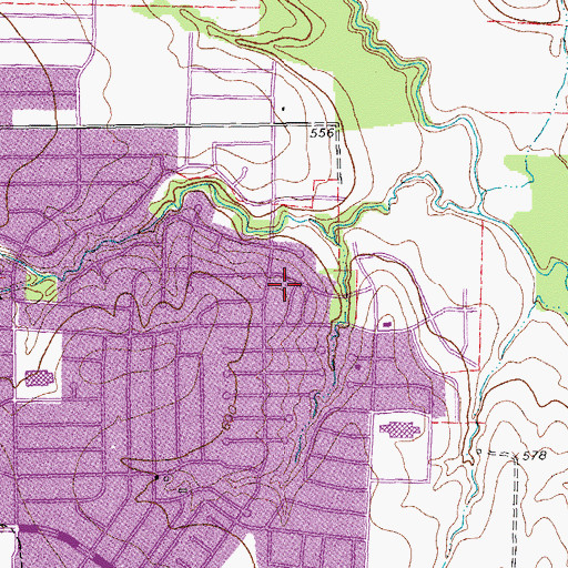Topographic Map of Faith United Methodist Church, TX