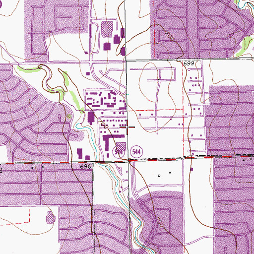 Topographic Map of The Church of Jesus Christ of Latter Day Saints Missionary, TX