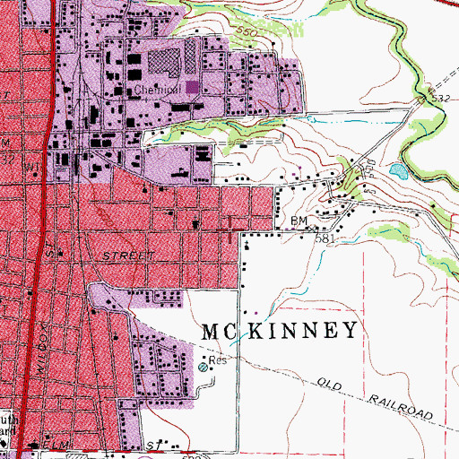 Topographic Map of Pentecostal Church of God, TX