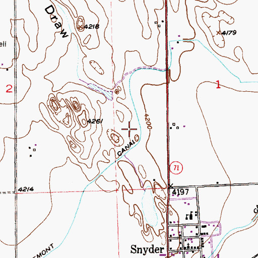 Topographic Map of Dead Horse Draw, CO