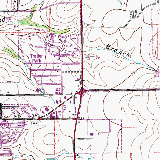 Topographic Map of United Pentecostal Church Apostolic Temple, TX