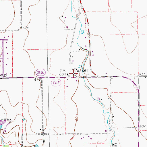 Topographic Map of Corinth Presbyterian Church, TX
