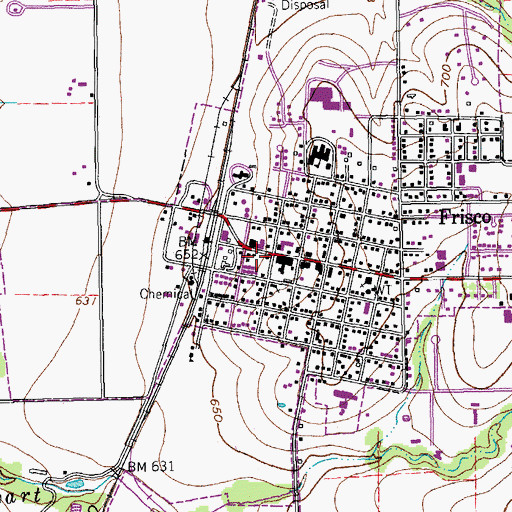 Topographic Map of Stonebriar Community Church, TX