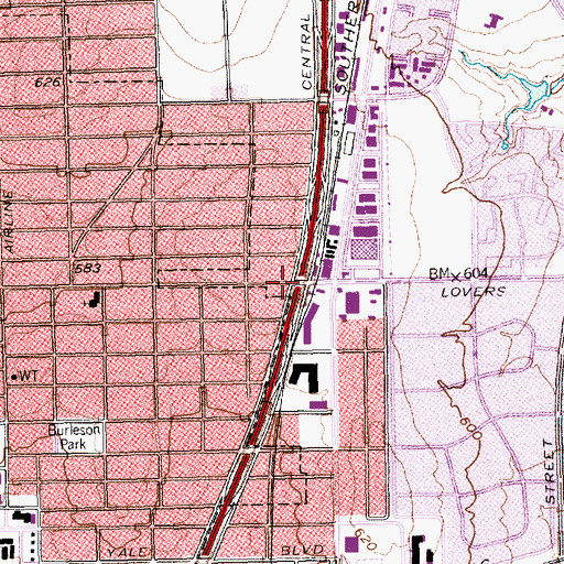 Topographic Map of Saint Christophers Episcopal Church, TX