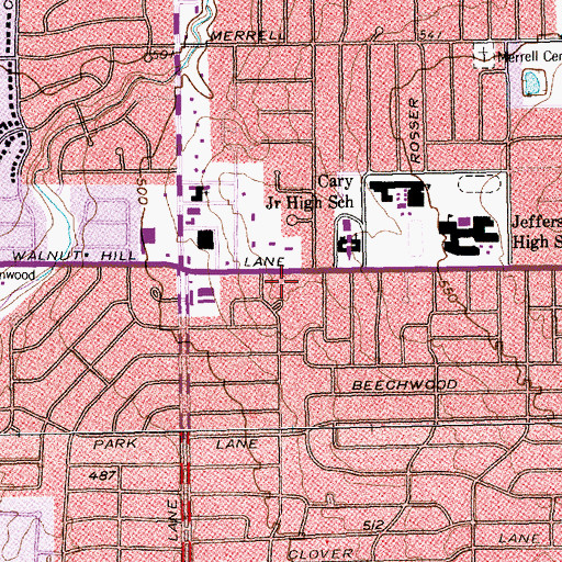 Topographic Map of Saint Francis Episcopal Church, TX