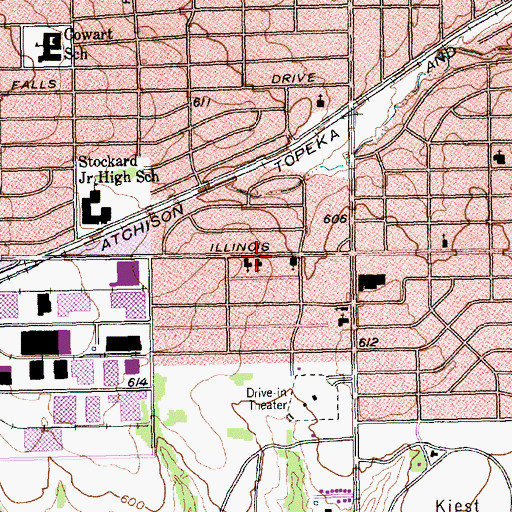 Topographic Map of Bethany Lutheran Church - Oak Cliffs, TX