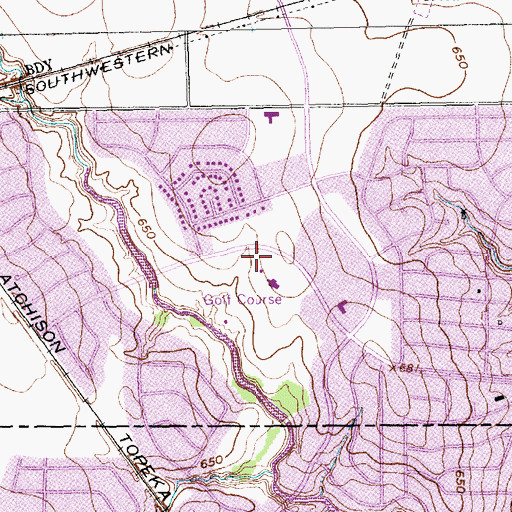 Topographic Map of Community Lutheran Church, TX