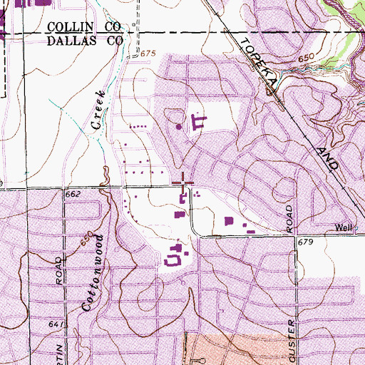 Topographic Map of Good Shepherd Lutheran Church, TX
