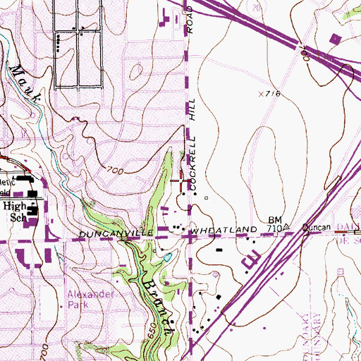 Topographic Map of New Life in Christ Lutheran Church, TX