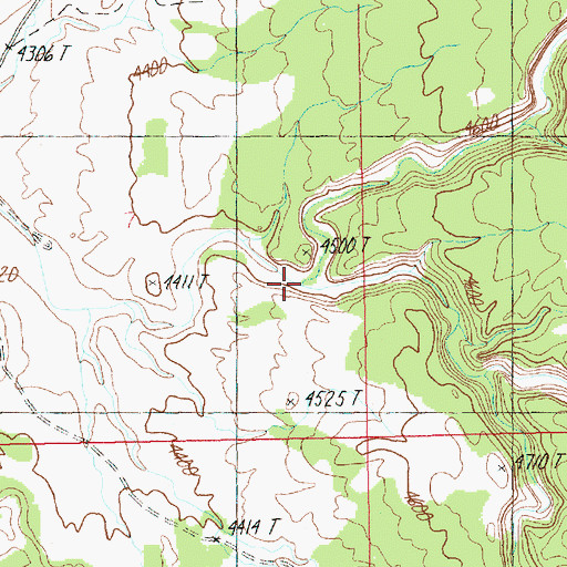 Topographic Map of Ryan Creek, UT