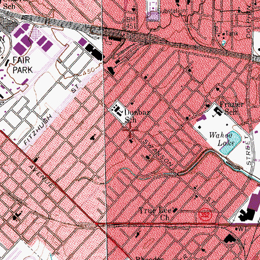 Topographic Map of Zion Temple Church of God in Christ, TX
