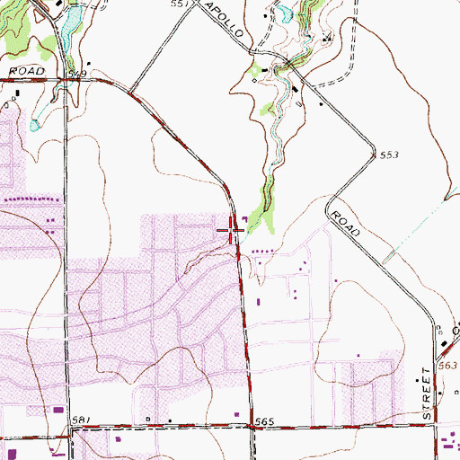 Topographic Map of Church of the Nazarene, TX
