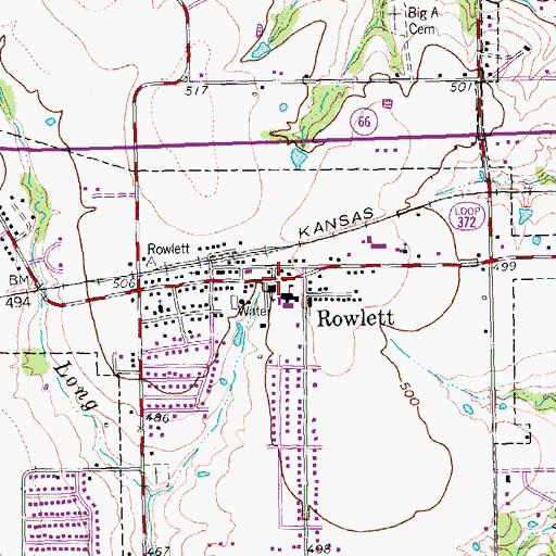 Topographic Map of Church of the Nazarene, TX