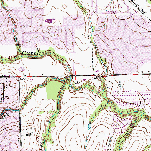 Topographic Map of De Soto Church of the Nazarene, TX