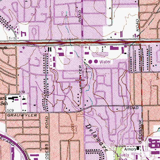 Topographic Map of First Church of the Nazarene, TX