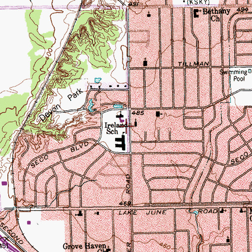 Topographic Map of Episcopal Church of Our Savior, TX