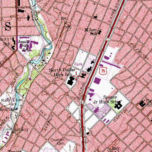 Topographic Map of Episcopal Church of the Incarnation, TX