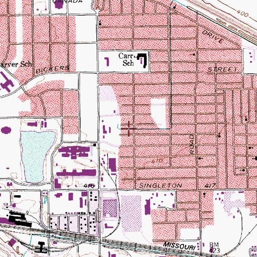 Topographic Map of Love Chapel Church of God in Christ, TX