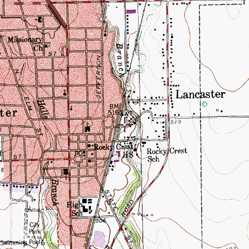 Topographic Map of Miracle Valley Church of God in Christ, TX