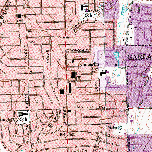 Topographic Map of Perfect Praise Church of God in Christ, TX