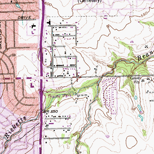 Topographic Map of Plain Church of God in Christ, TX