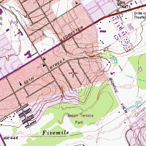 Topographic Map of Power House Church of God in Christ, TX