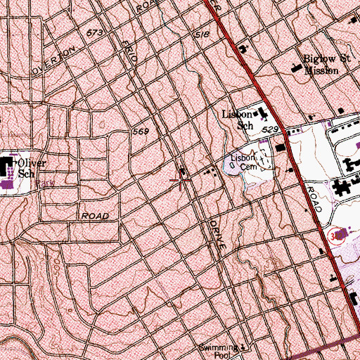 Topographic Map of Christian Holy Temple Church of God in Christ, TX