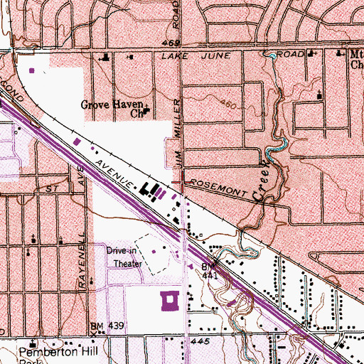 Topographic Map of Compassionate Church of God in Christ, TX