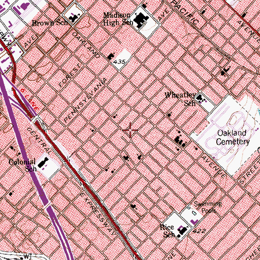 Topographic Map of Haynes Chapel Church of God in Christ, TX