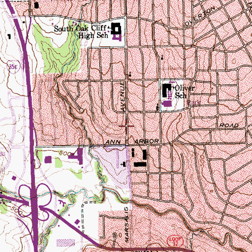 Topographic Map of Holymaster Church of God in Christ, TX