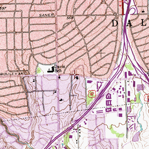 Topographic Map of The Last Covenant Church of God in Christ, TX